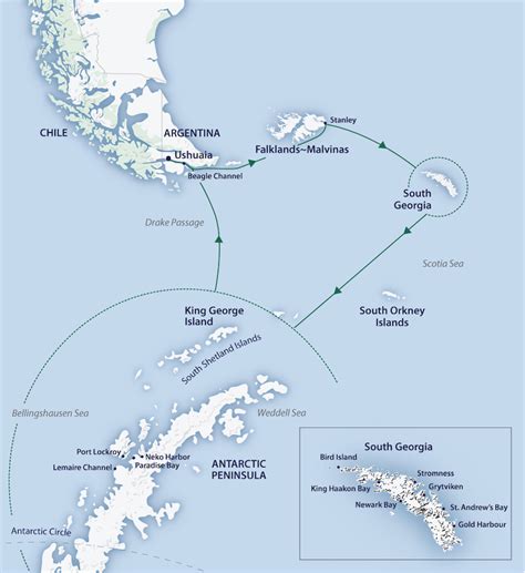 antarctica cruise prices map